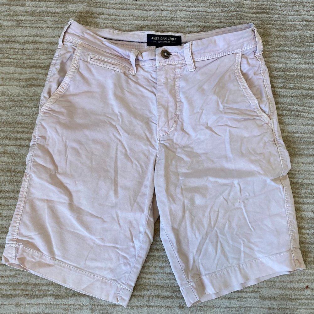 American Eagle Outfitters Extreme Flex Pink Bermuda Shorts, Size Small